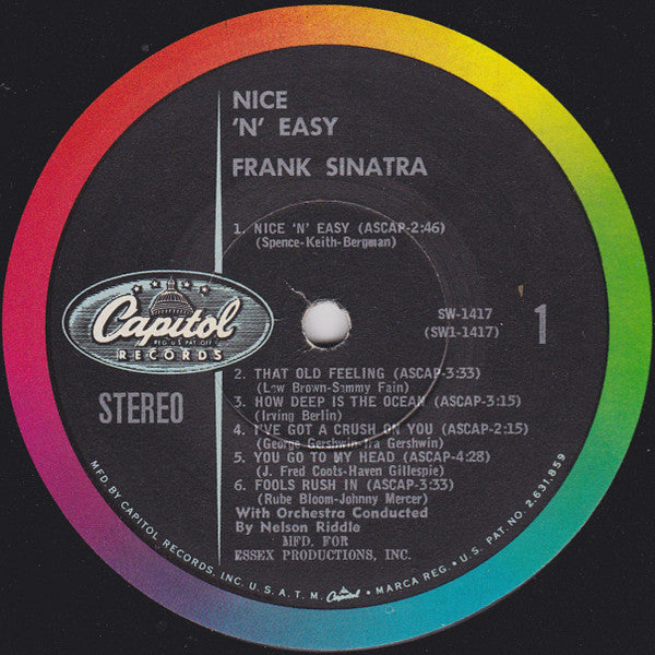 Frank Sinatra : Nice 'N' Easy (LP, Album, Los)