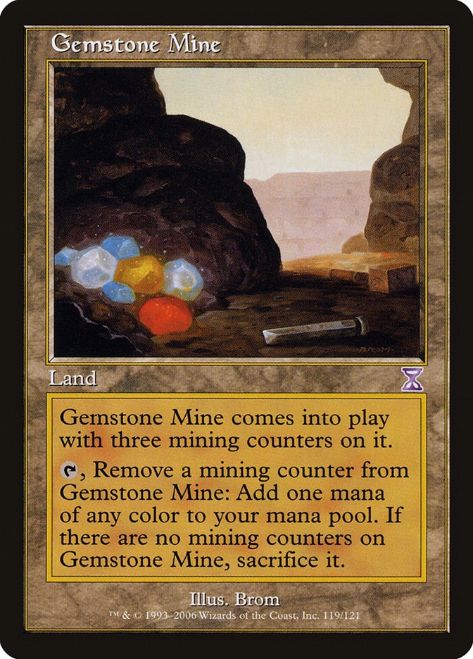 Gemstone Mine 119 Timeshifted Special Magic: The Gathering Normal Lightly Played French Trading Card
