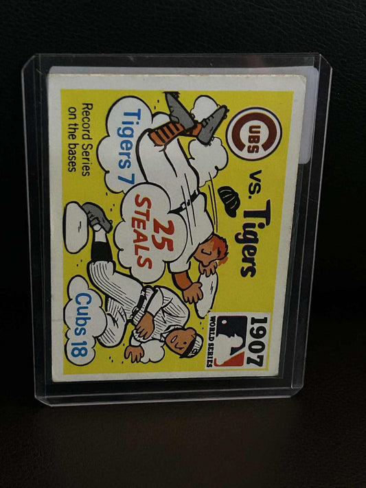 1907 Cubs, Tigers #5 | 1971 Fleer World Series Black Back Baseball