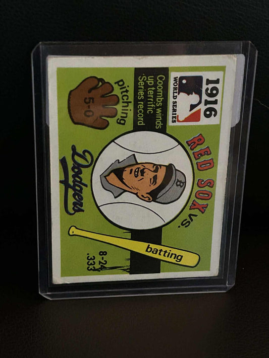 1916 R. Sox, Dodgers [Jack Coombs] #14 | 1971 Fleer World Series Black Back Baseball