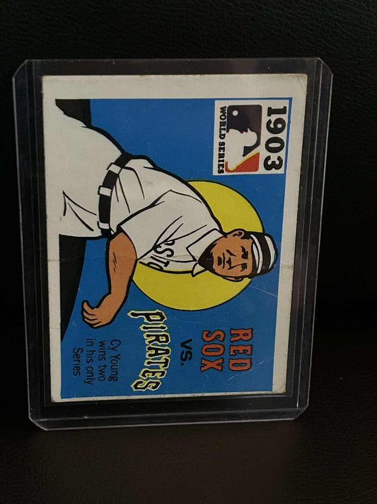 1903 Red Sox, Pirates [Cy Young] #1 | 1971 Fleer World Series Black Back Baseball
