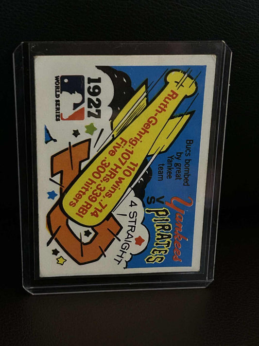 1927 Yanks, Pirates #25 | 1971 Fleer World Series Black Back Baseball