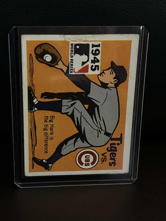 1945 Tigers, Cubs [Hank Greenberg] #43 | 1971 Fleer World Series Black Back Baseball