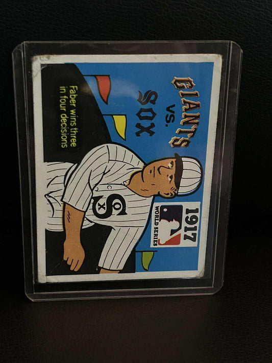 1917 W. Sox, Giants [Red Faber] #15 | 1971 Fleer World Series Black Back Baseball