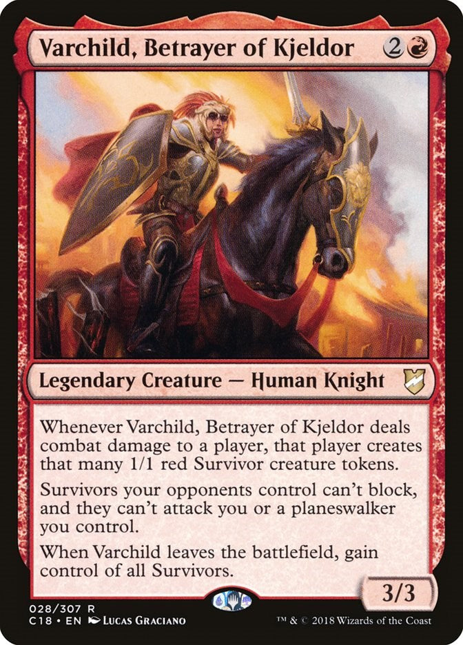 Varchild, Betrayer of Kjeldor 28 Commander 2018 Rare Magic: The Gathering Normal Lightly Played English Trading Card