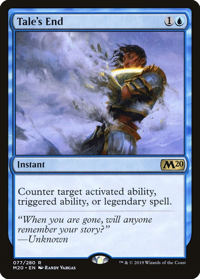 Tale's End 77 Core Set 2020 Rare Magic: The Gathering Normal Lightly Played English Trading Card