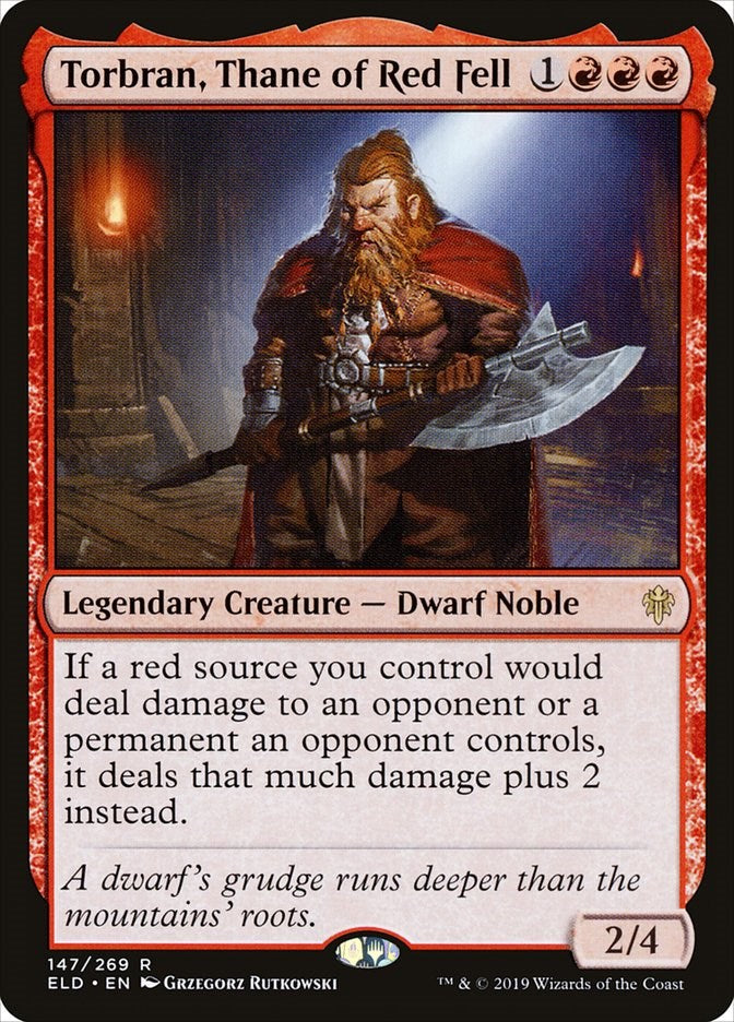 Torbran, Thane of Red Fell 147 Throne of Eldraine Rare Magic: The Gathering Normal Lightly Played English Trading Card