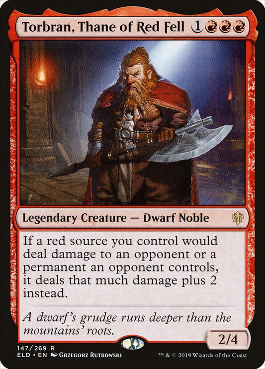 Torbran, Thane of Red Fell 147 Throne of Eldraine Rare Magic: The Gathering Normal Lightly Played English Trading Card