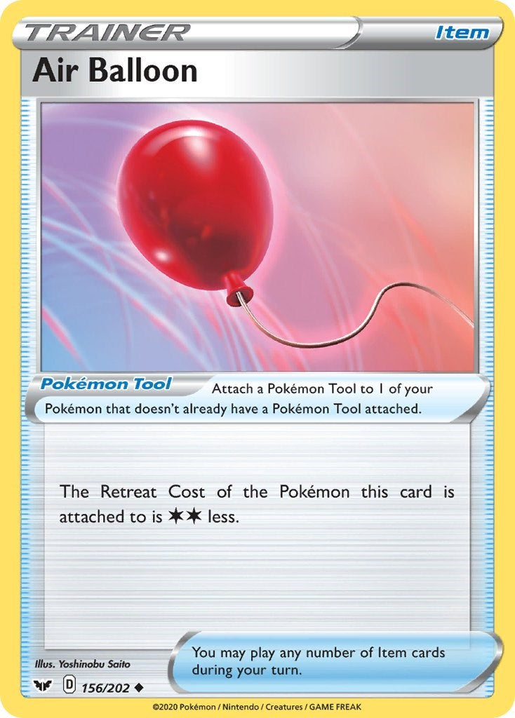 Air Balloon 156/202 SWSH01: Sword & Shield Base Set Uncommon Pokemon Normal Lightly Played English Trading Card