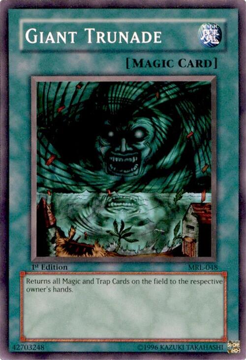 Giant Trunade MRL-048 Magic Ruler Super Rare YuGiOh Unlimited Lightly Played English Trading Card