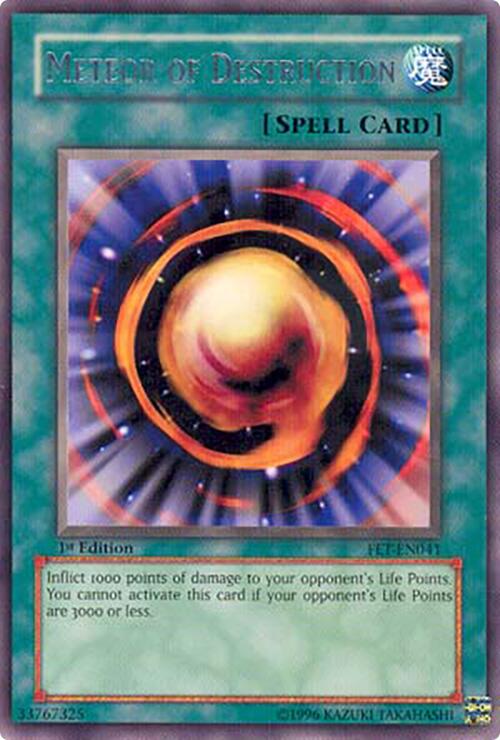 Meteor of Destruction FET-EN041 Flaming Eternity Rare YuGiOh Unlimited Lightly Played English Trading Card