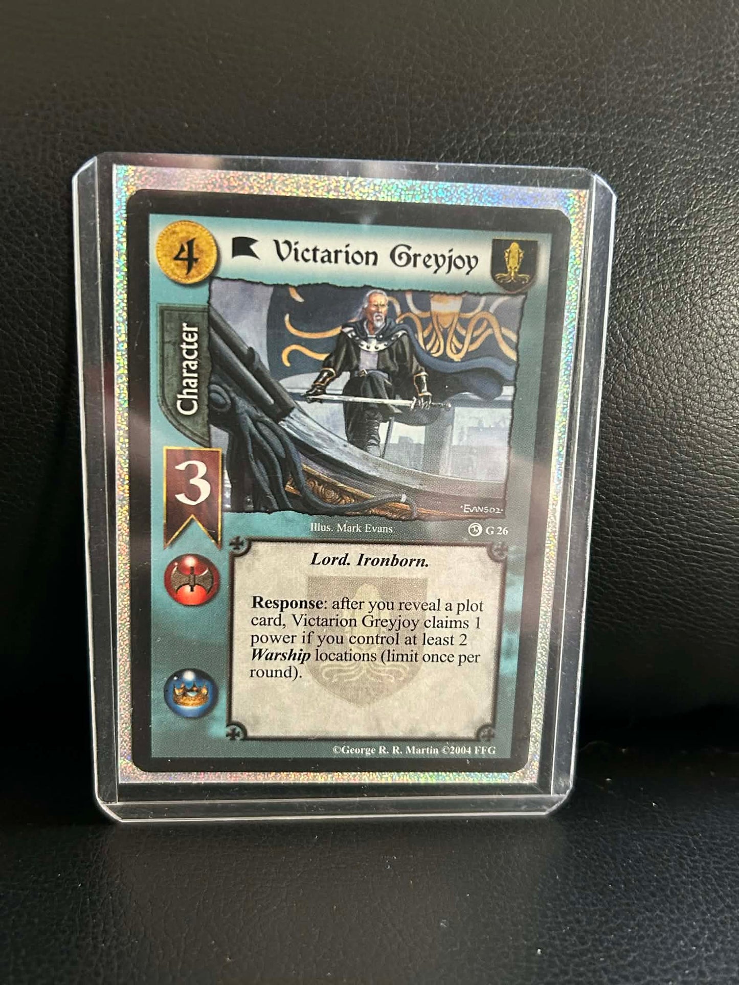 Victarion Greyjoy #G26 Ice & Fire Premium Starter A Game of Thrones Lightly Play