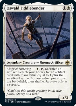 Oswald Fiddlebender 28 Adventures in the Forgotten Realms Rare Magic: The Gathering Normal Lightly Played English Trading Card