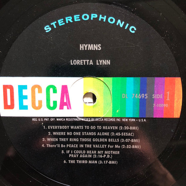 Loretta Lynn : Hymns (LP, Album, Glo)