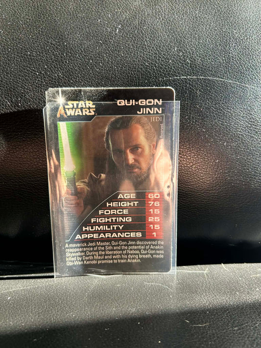Qui-Gon Jinn Episodes 1-3 Star Wars Top Trumps Moderately Played