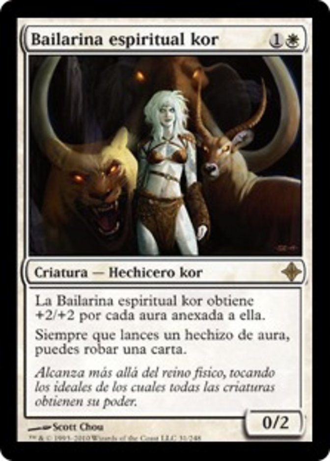 Kor Spiritdancer 31 Rise of the Eldrazi Rare Magic: The Gathering Normal Lightly Played Spanish Trading Card