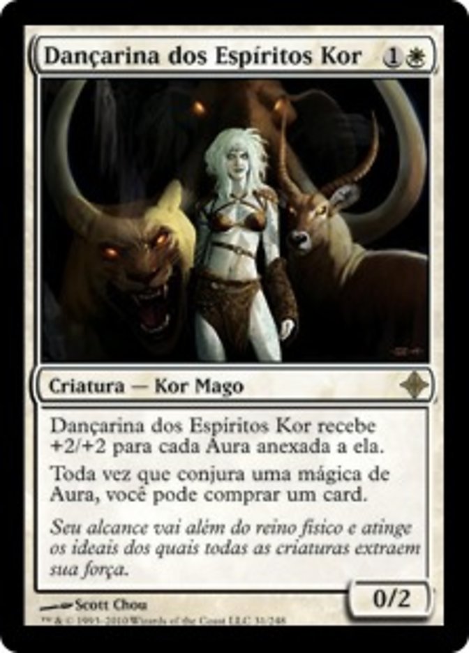 Kor Spiritdancer 31 Rise of the Eldrazi Rare Magic: The Gathering Normal Lightly Played Portuguese Trading Card