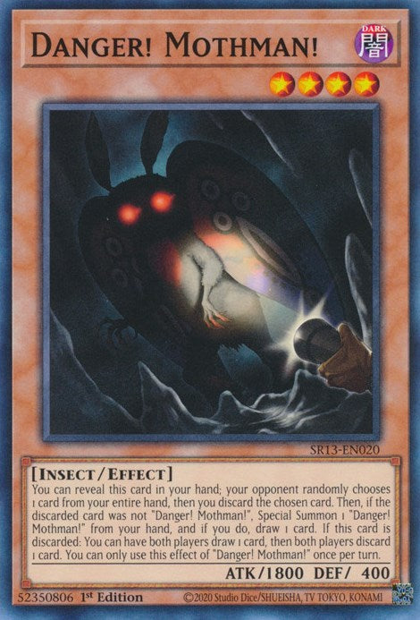 Danger! Mothman! SR13-EN020 Structure Deck: Dark World Common / Short Print YuGiOh 1st Edition Lightly Played English Trading Card