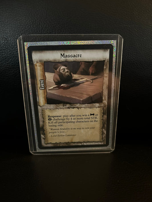 Massacre #G43 Ice & Fire Premium Starter A Game of Thrones Lightly Played