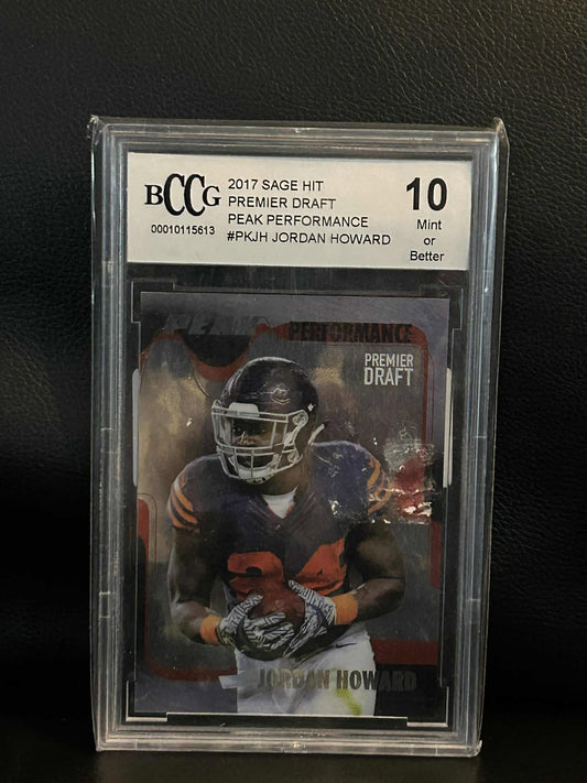 Jordan Howard [Silver] #61 | 2017 Sage Hit Premier Draft Graded Beckett 10 Football