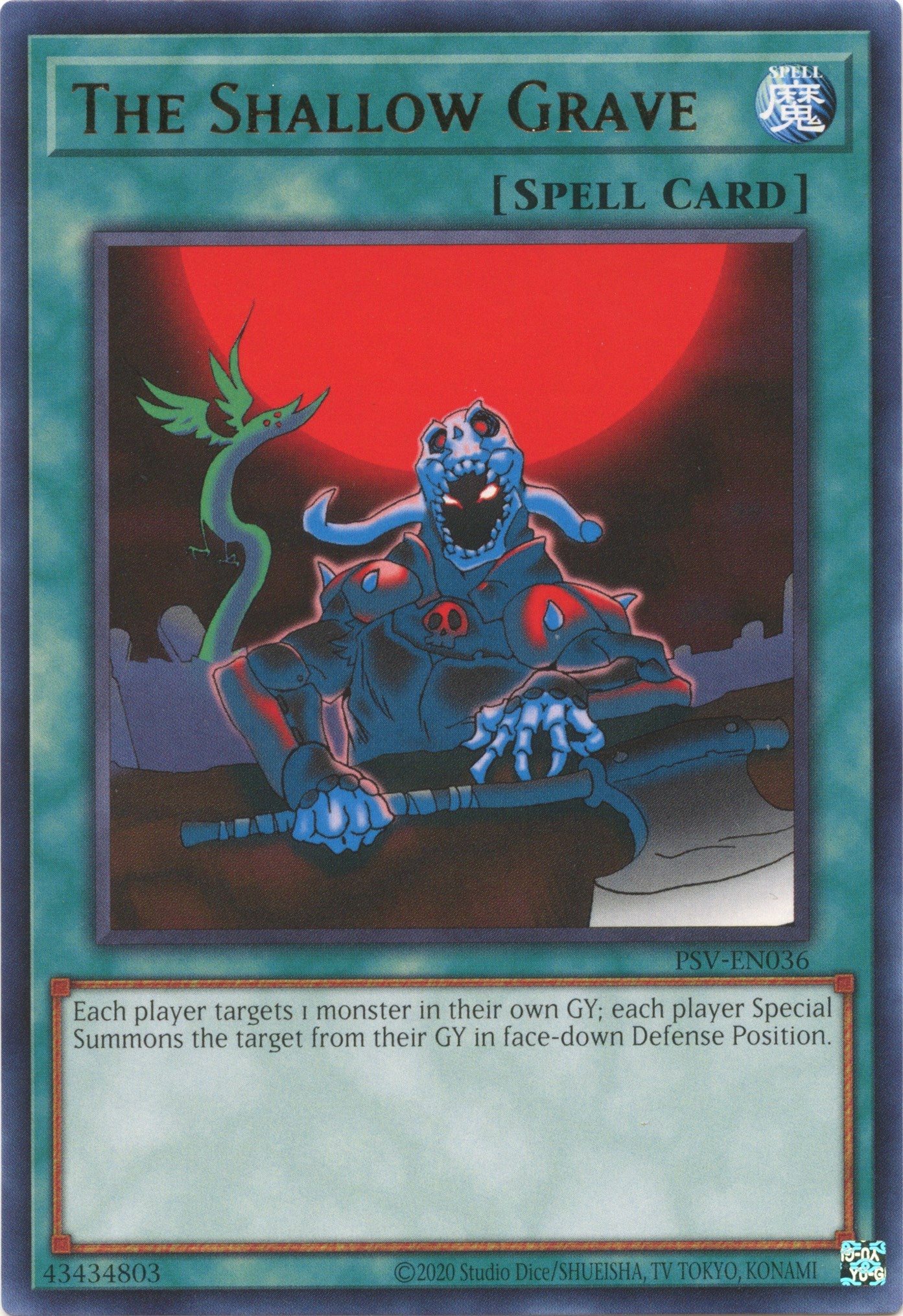 The Shallow Grave PSV-EN036 Pharaoh's Servant (25th Anniversary Edition) Rare YuGiOh Unlimited Lightly Played English Trading Card