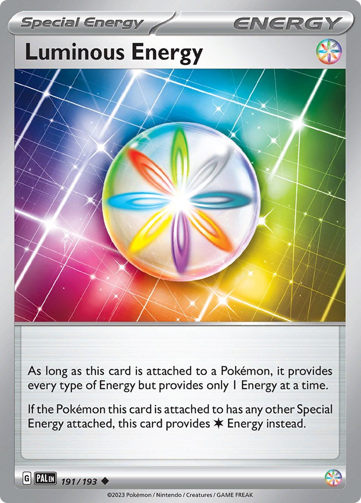 Luminous Energy 191/193 SV02: Paldea Evolved Uncommon Pokemon Normal Lightly Played English Trading Card