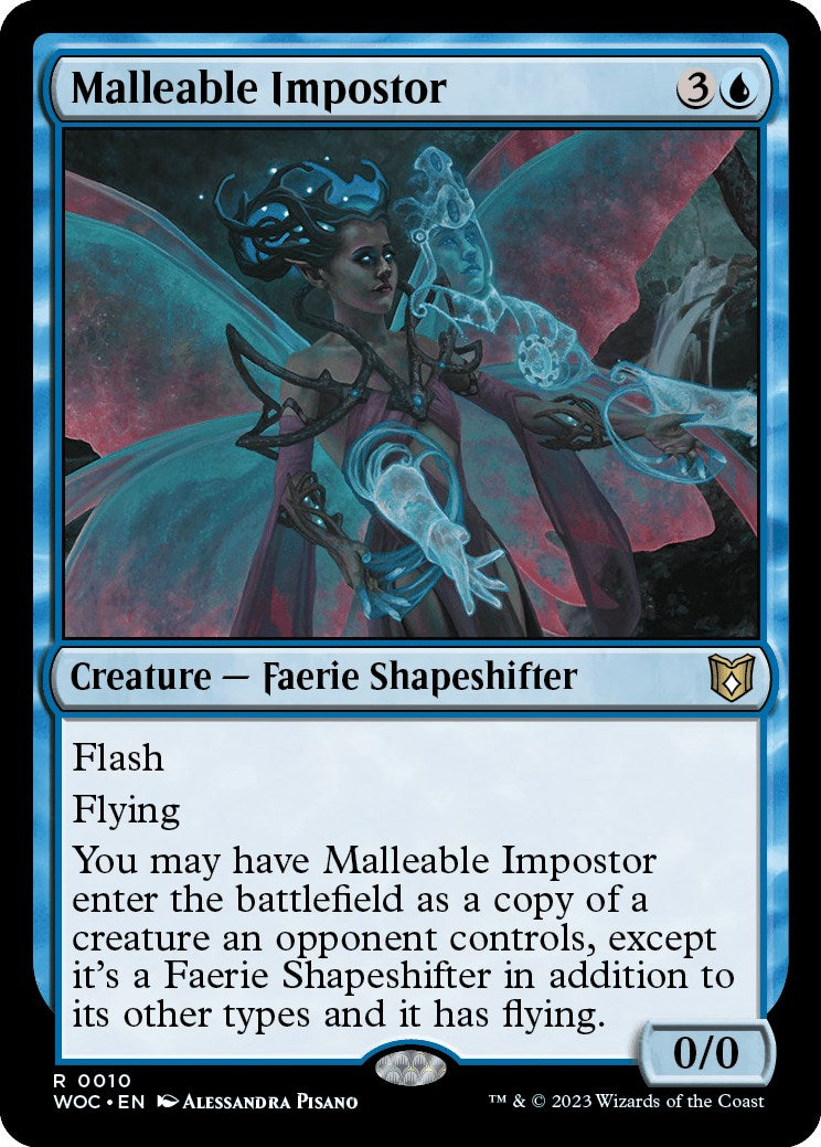 Malleable Impostor 10 Commander: Wilds of Eldraine Rare Magic: The Gathering Normal Lightly Played English Trading Card