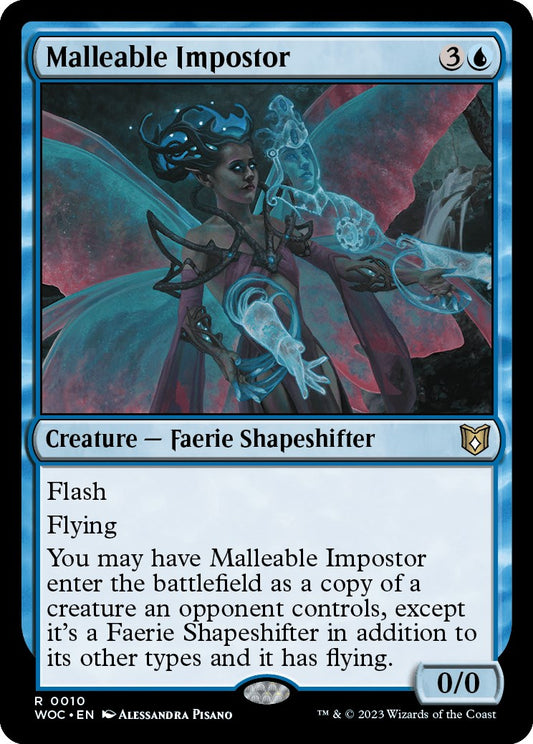 Malleable Impostor 10 Commander: Wilds of Eldraine Rare Magic: The Gathering Normal Lightly Played English Trading Card