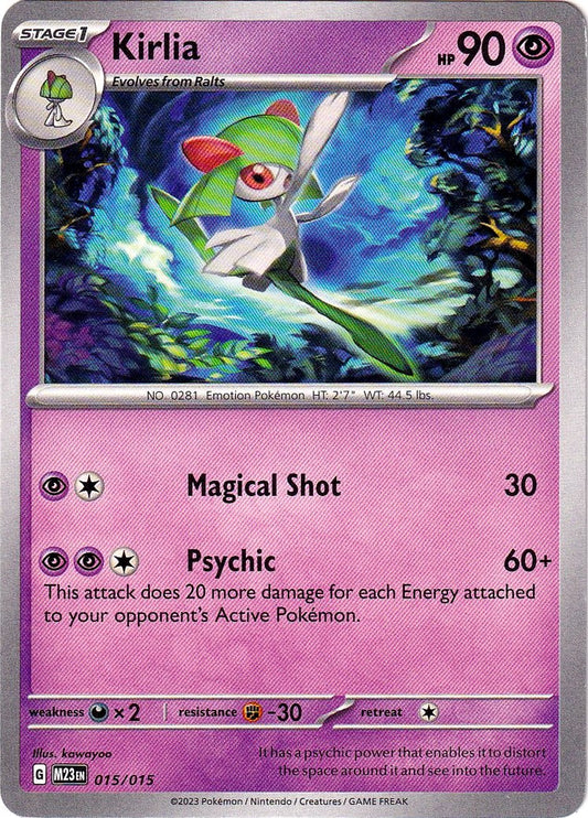 Kirlia 015/015 McDonald's Promos 2023 Promo Pokemon Normal Lightly Played English Trading Card