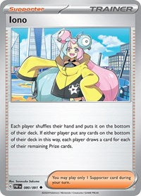 Iono - 080/091 080/091 SV: Paldean Fates Uncommon Pokemon Normal Lightly Played English Trading Card