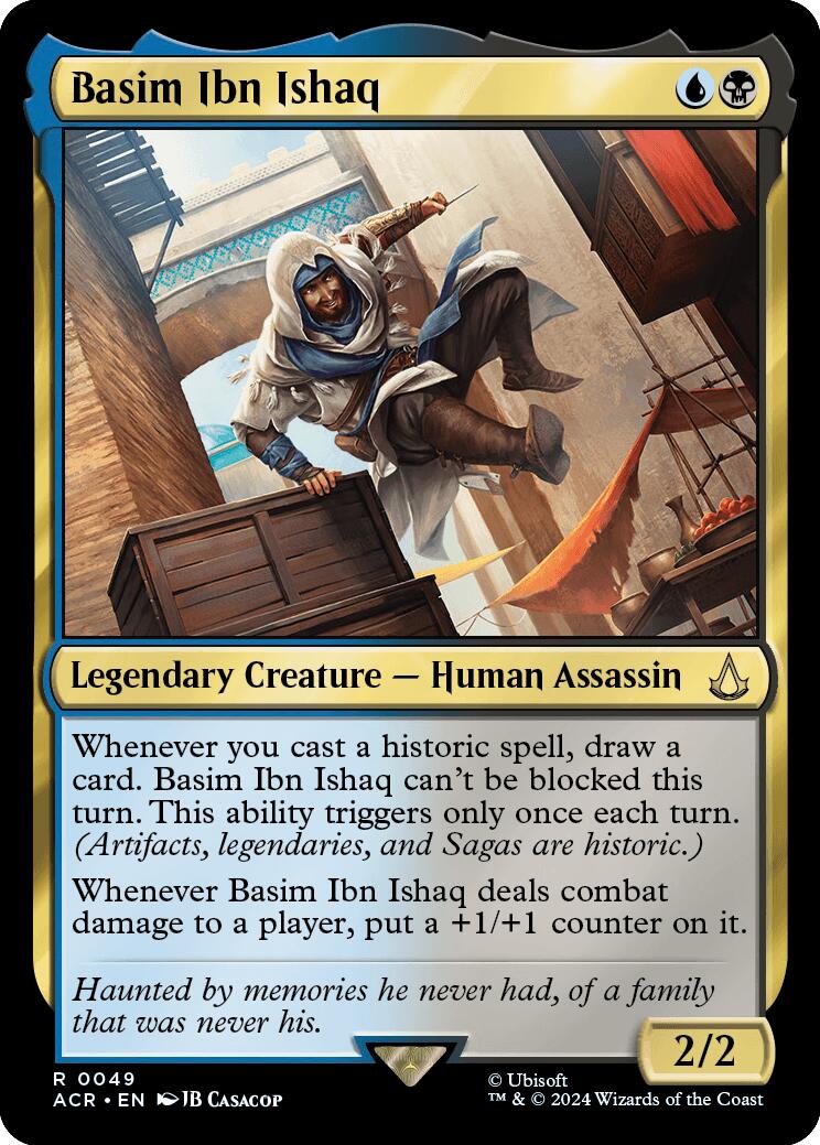 Basim Ibn Ishaq 49 Universes Beyond: Assassin's Creed Rare Magic: The Gathering Normal Lightly Played English Trading Card