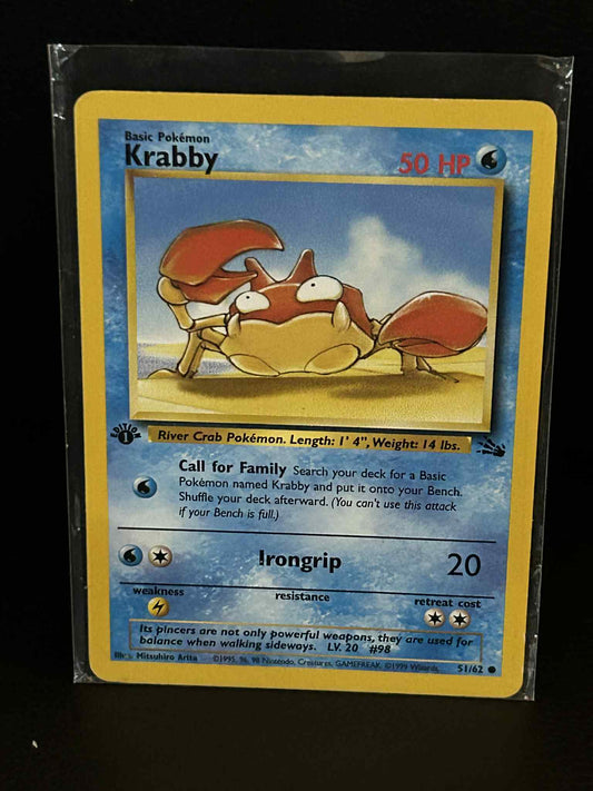 Krabby - 51/62 - Common - 1st Edition Fossil Pokemon