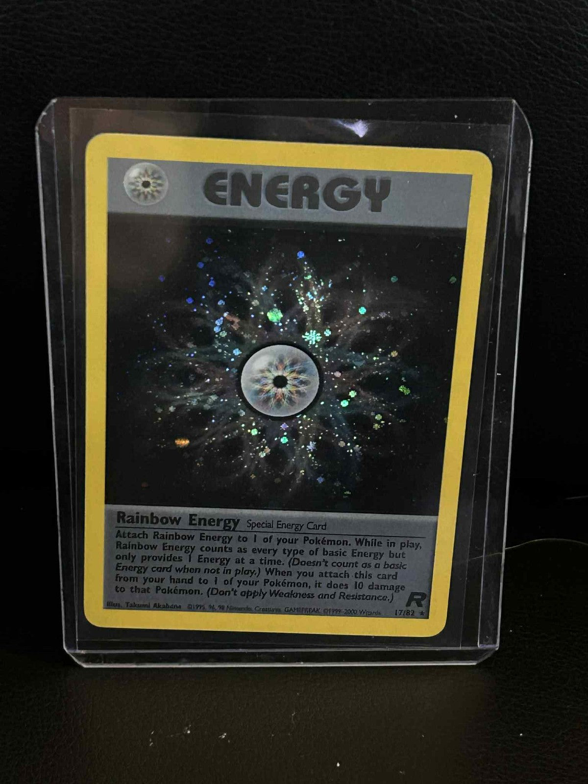 Rainbow Energy - 17/82 - Holo Rare - Unlimited Edition Team Rocket Pokemon Light