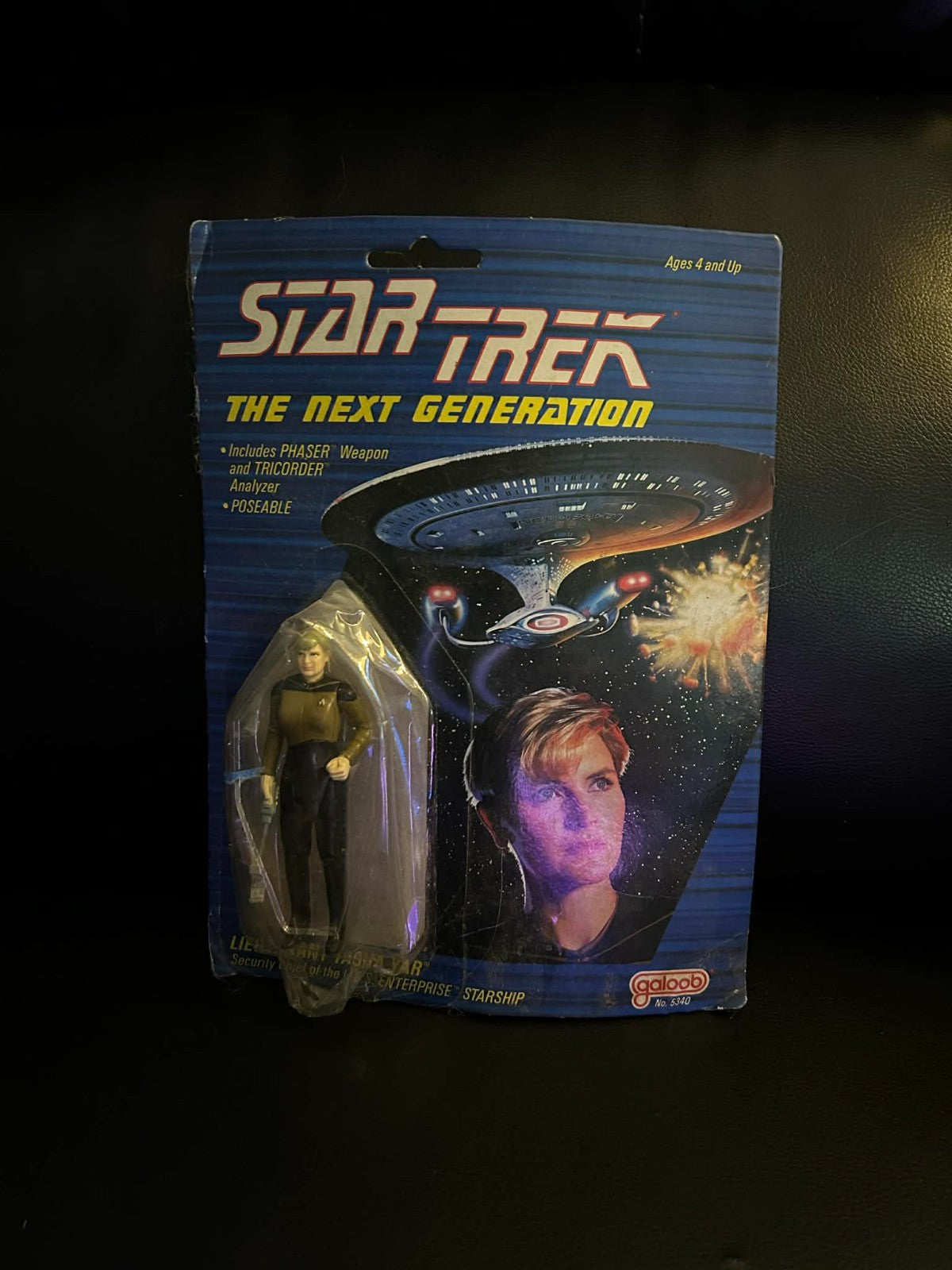 Galoob Star Trek Next Generation: Lieutenant Tasha Yar Action Figure On Card