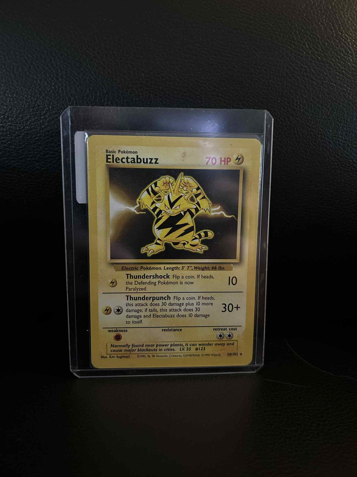 Electabuzz - 20/102 - Rare - Unlimited Edition Base Set Pokemon Moderately Playe