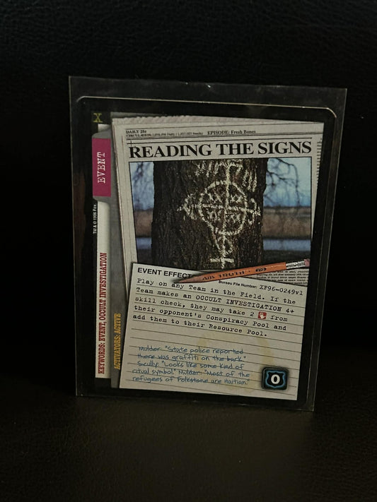 Reading The Signs Premier Edition X-Files Light Play