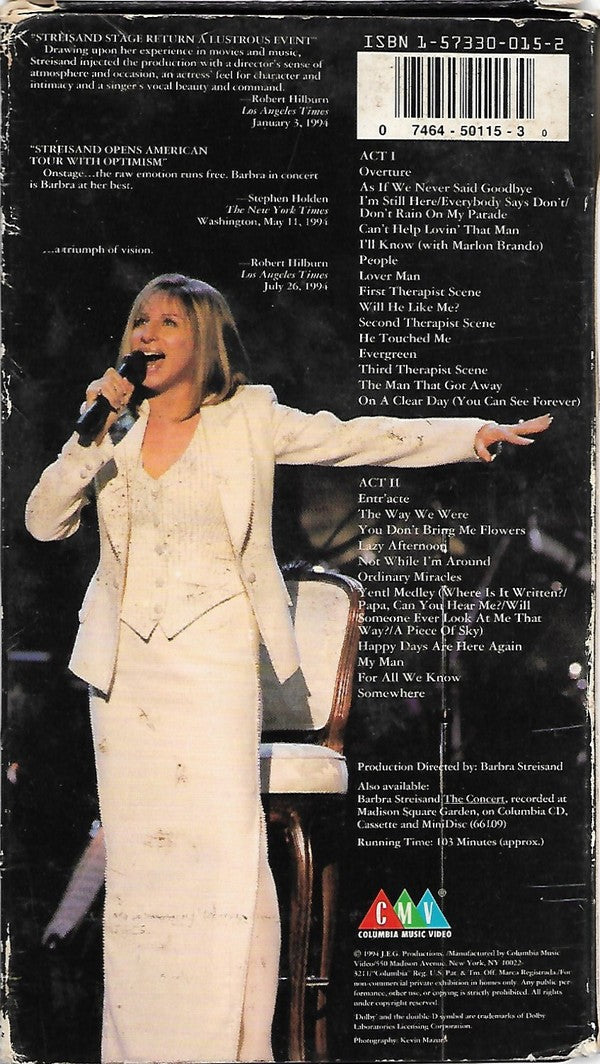 Barbra Streisand - The Concert (Live At Arrowhead Pond, Anaheim, July 1994) (VHS Movie TV Show