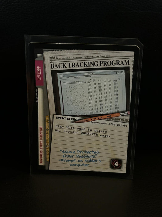 Back Tracking Program Premier Edition X-Files Light Play