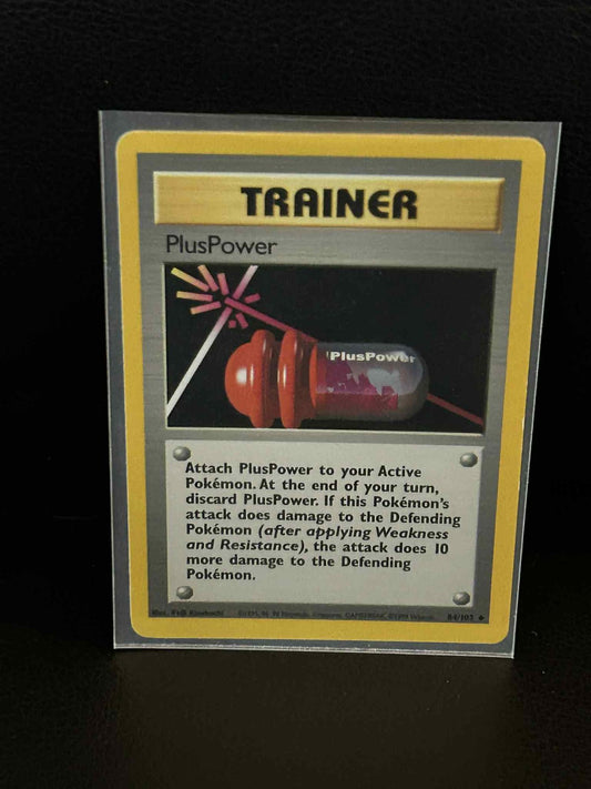 PlusPower - 84/102 - Uncommon - Unlimited Edition Base Set Pokemon Moderately Pl