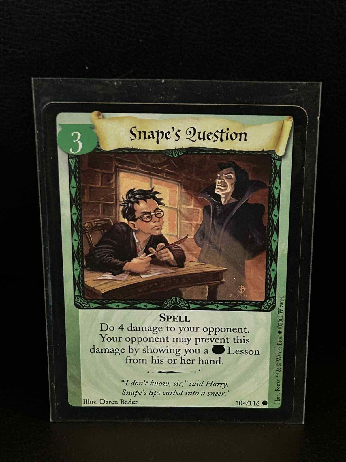 Snape's Question 104/116 Base Set Harry Potter