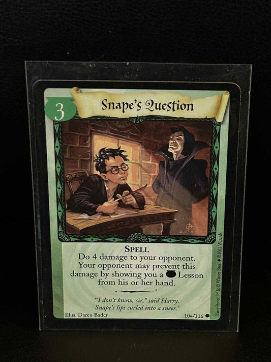 Snape's Question 104/116 Base Set Harry Potter