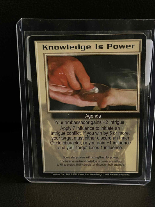 Knowledge Is Power The Great War Babylon 5 Light Play