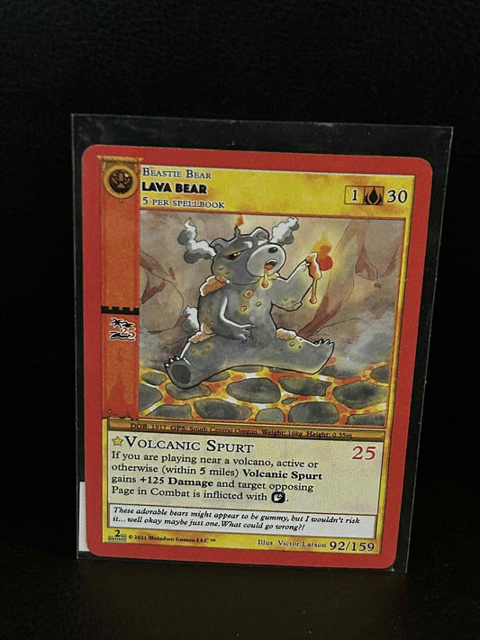 Lava Bear 92/159 - Second Edition Cryptid Nation: Second Edition MetaZoo Lightly