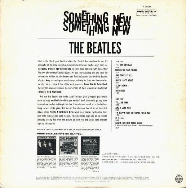 The Beatles - Something New (LP) (Sehr Gut (VG))