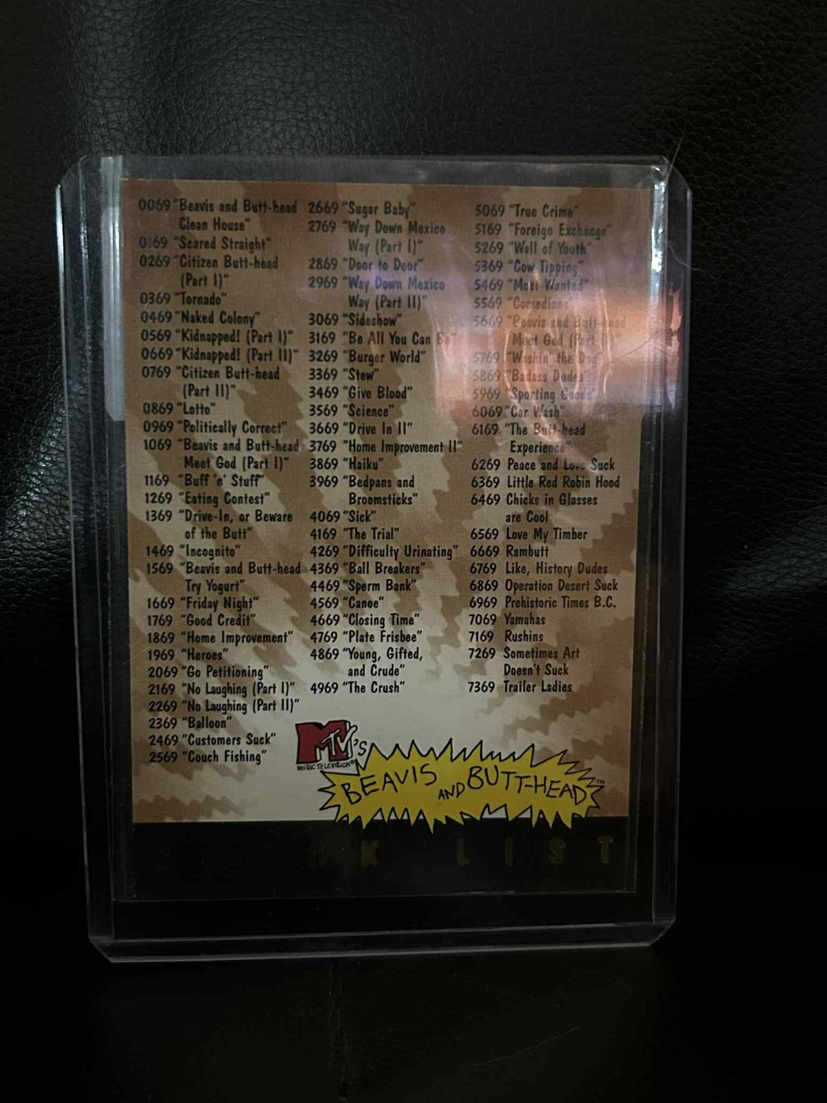 Chicklist [#6950] 1994 Fleer Ultra Beavis & Butt-Head Leicht Bespielte Sammelkarte