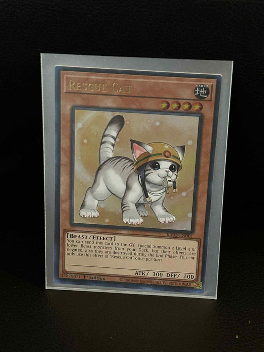 Rescue Cat (Alternate Art) - RA02-EN001 - Ultra Rare - 1st Edition 25th Annivers