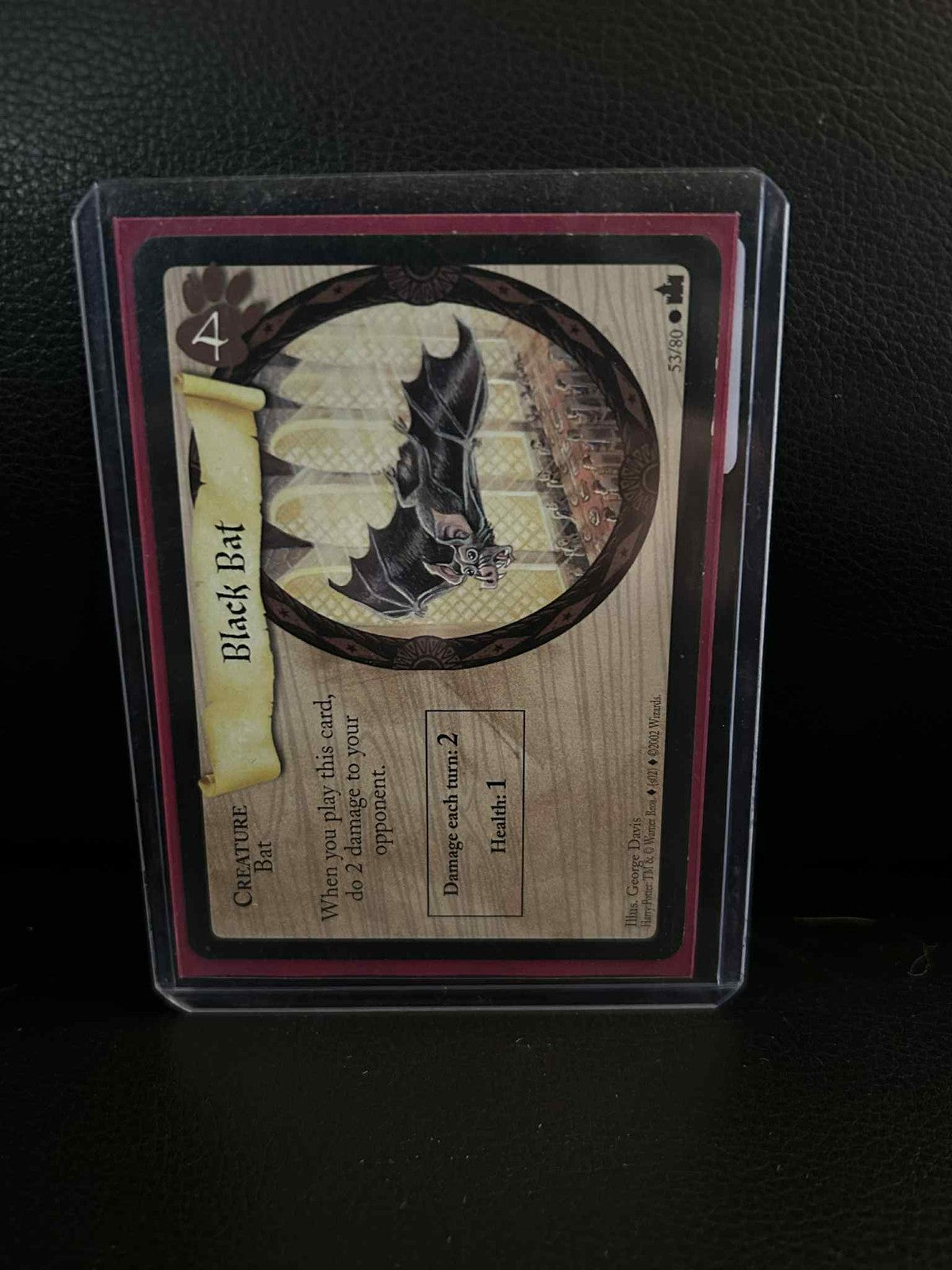 Black Bat 53/80 Abenteuer in Hogwarts Harry Potter Leicht bespielte Sammelkarte
