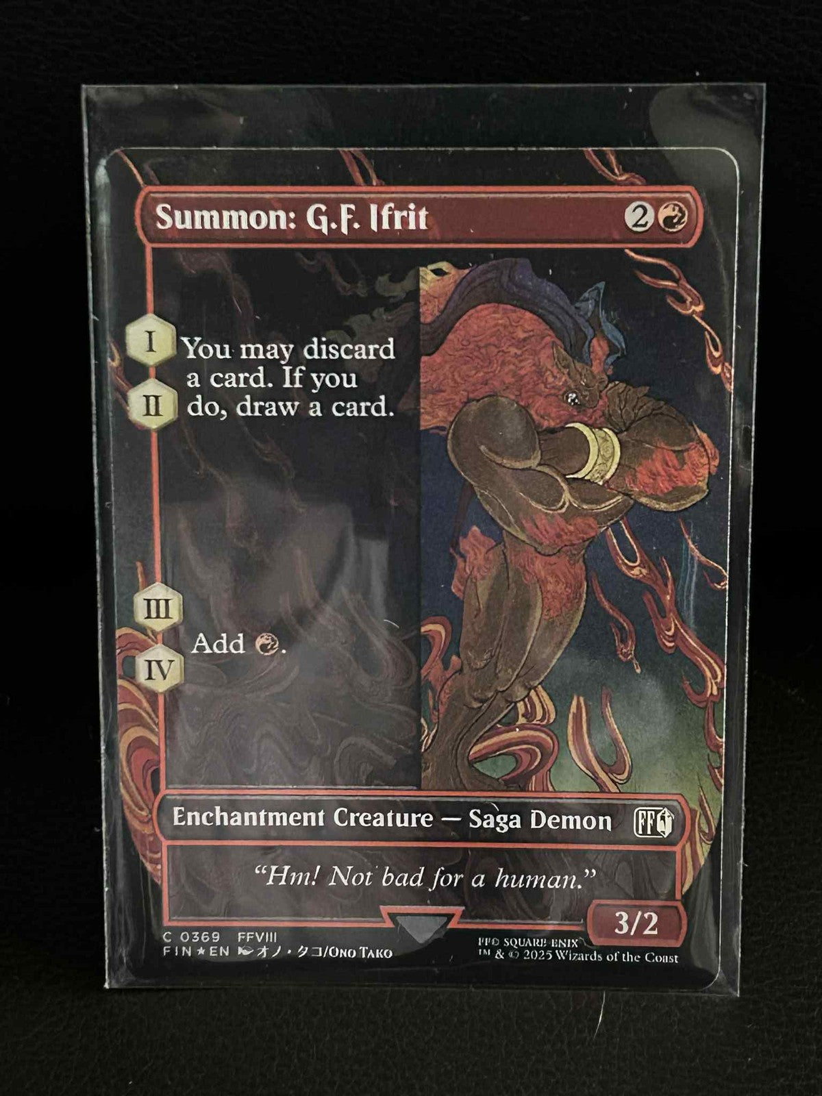 Summon: G.F. Ifrit - Borderless Final Fantasy Magic: The Gathering Lightly Playe