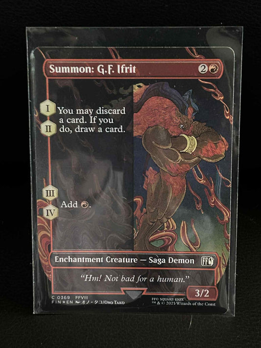 Summon: G.F. Ifrit - Borderless Final Fantasy Magic: The Gathering Lightly Playe