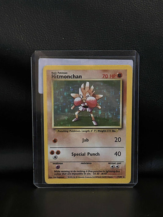 Hitmonchan - 7/102 - Holo Rare - Unlimited Edition Base Set Pokemon Moderately P